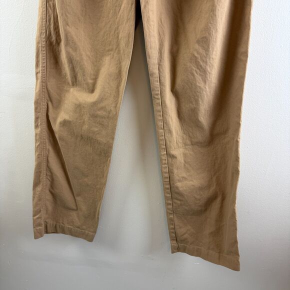 Mara Hoffman Pants Womens Tan Khaki Cotton Pleated Straight Monte Trousers Sz 2 - Picture 3 of 11